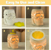 Halloween Wax Melt Warmer, Ceramic Skull Scentsy Wax Warmer for Scented Wax Melts, Electric Wax Melter Warmer for Candle & Fragrance Cubes